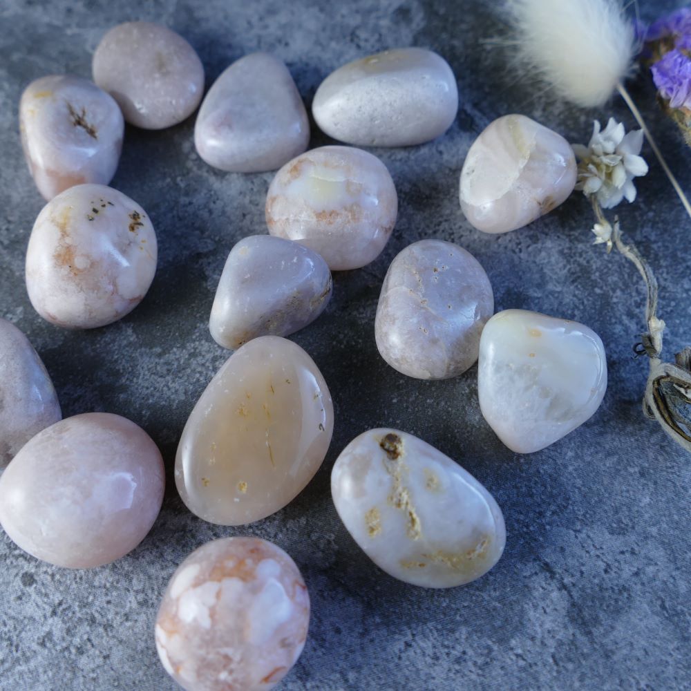 Calming Pink Amethyst Crystal Tumbles - Embrace tranquility! Dumi's Crystals offers soothing pink Amethyst stones (1.5-2.5cm) for emotional healing, spiritual growth (10-20g or 20-30g).