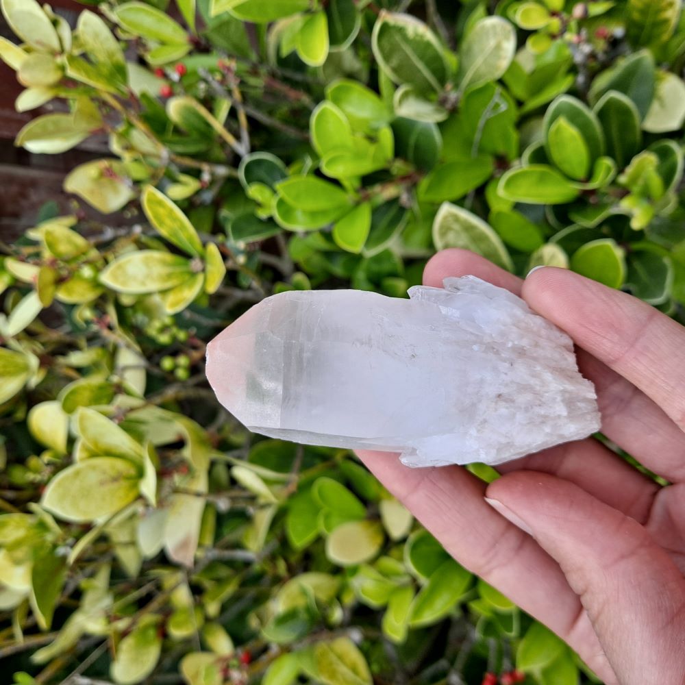 Spark Transformation (Atlantean Lovestar): Dumi's Crystals Petite Powerhouse Pineapple Quartz Cluster (3cm x 3.8cm x 7.8cm). Fosters spiritual growth in a compact form.