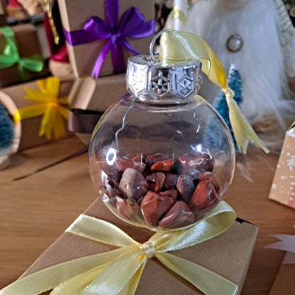 red jasper crystal christmas tree decorations bauble dumi's crystals